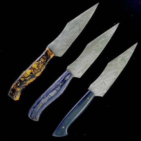 CUSTOM HANDMADE DAMASCUS KITCHEN KNIVES SET – NB CUTLERY LTD