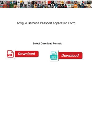 Fillable Online Antigua Barbuda Passport Application Form. Antigua Barbuda Passport Application ...