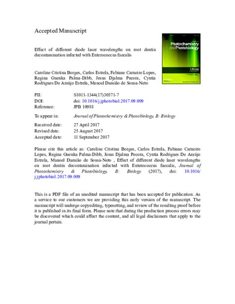 (PDF) Effect of different diode laser wavelengths on root dentin ...