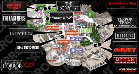 HHN 2023 SPECULATION MAP 3.5. ORLANDO AND HOLLYWOOD : r/HHN