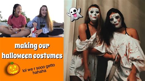 MAKING OUR HALLOWEEN COSTUMES (purge girls) - YouTube