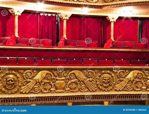 Classic theatre balcony stock photo. Image of show, doors - 8256568