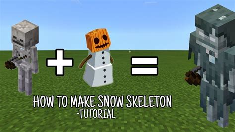 How to make snow skeleton in Minecraft - YouTube