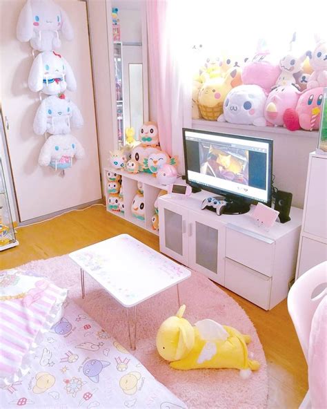 💗 My happy place 💗......#pinklife #kawaiiroom #myroom #plushies #cuteroom #cutestuff #kawaiilife ...