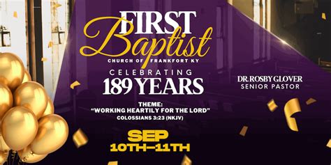 2022 Church Anniversary Program - First Baptist Church Frankfort KY