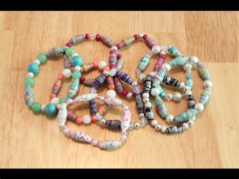 DIY: Paper Bead Bracelets! - YouTube