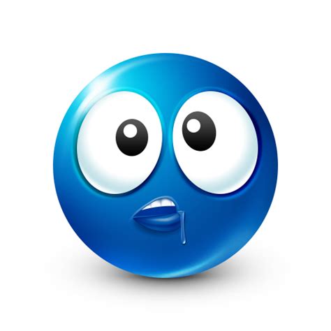 Drool Smiley Face | Blue emoji, Laughing emoji, Funny emoji faces