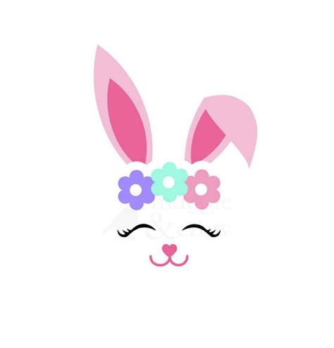 Cute Bunny Face SVG Bunny Svg Bunny Clip Art Bunny Face | Etsy