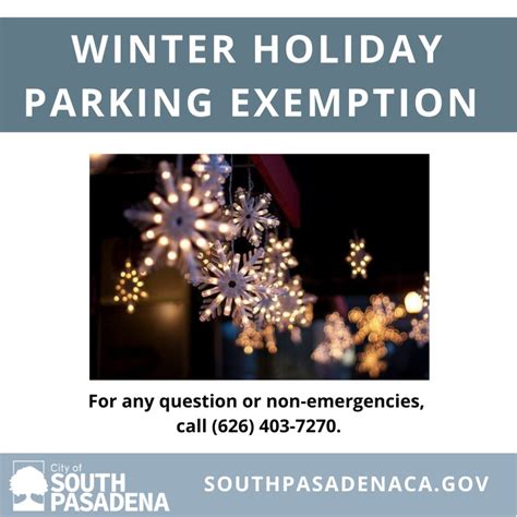 PARKING South Pasadena | Holiday Reprieve | The South Pasadenan | South ...