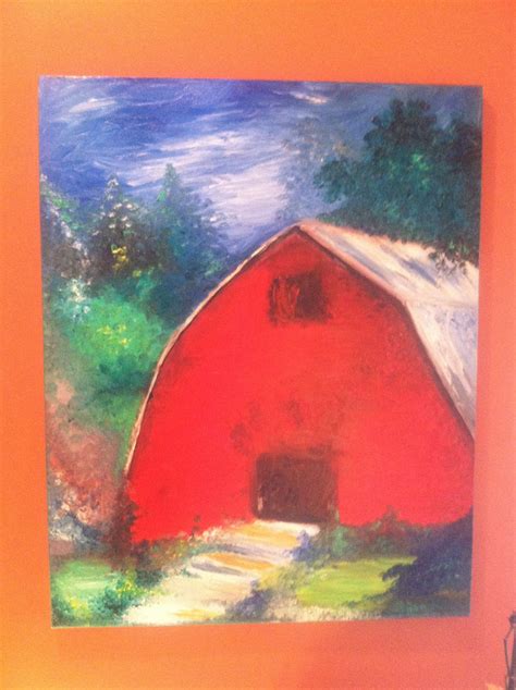 Barn oil painting in canvas | Painting, Oil painting, Barn painting