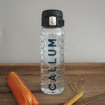 Personalised Circle Water Bottle By Proper Goose | notonthehighstreet.com