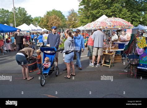 Saturday farmers market in Moscow Idaho near the border with Washington ...