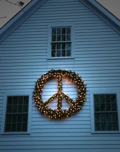 large peace outdoor wreath - Google Search | Christmas wreaths, Boho ...