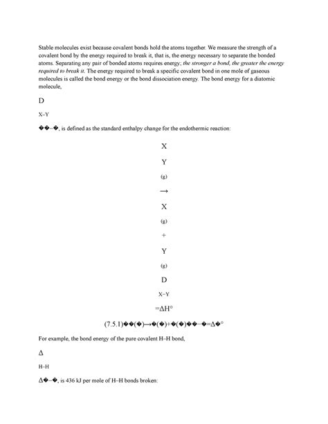 CHEM 101 Lec 27 Strengths of Bonds - ####### Stable molecules exist ...