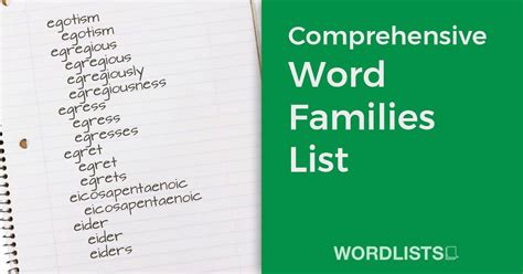 Word Families List Printable - vrogue.co