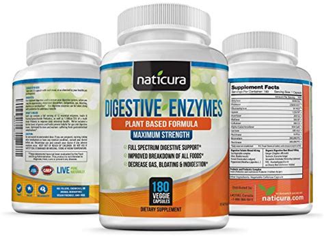 Digestive Enzymes With Probiotics & Prebiotics - 180 capsules Enzyme S - Naticura