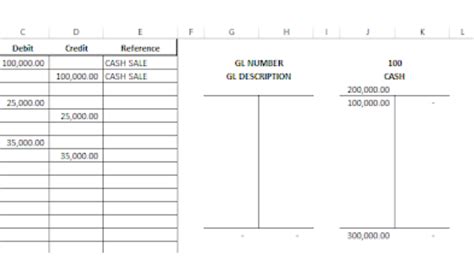 T-Account Template - HowtoExcel.net