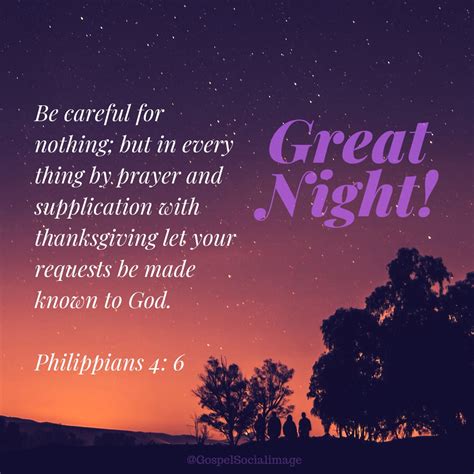 Image Message from God of Good Night - Philippians 4_ 6 - gospelbylife