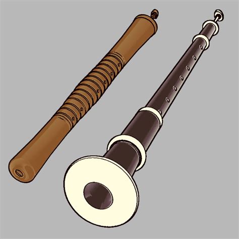 Thai oboe and Javanese oboe - CLIP STUDIO ASSETS