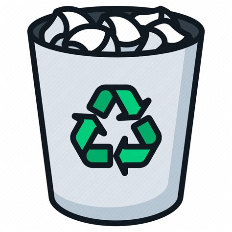 Bin, can, delete, full, recycle, trash icon - Download on Iconfinder