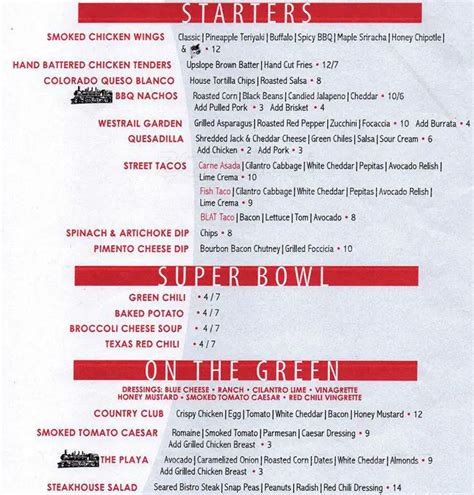 Westrail Tap & Grill Menu, Menu for Westrail Tap & Grill, Lakewood ...