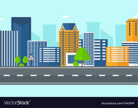 Background of modern city Royalty Free Vector Image