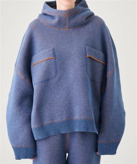 CAROUSE LAMBRA（ケラウズランブラ）の「BRUSHED COTTON LILY KNIT STAND HOODED（パーカー）」 - WEAR