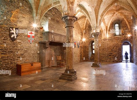 The session room, the main audience hall of Gravensteen Castle in Ghent, Belgium Stock Photo - Alamy