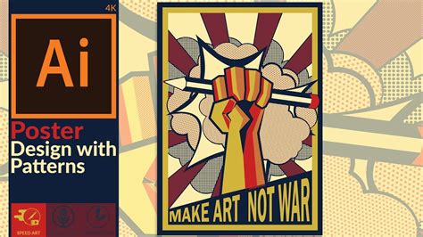 Poster Design using Patterns in adobe illustrator CC | Modern Propaganda Style