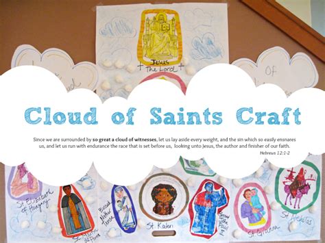 Domesticity and Doctrine: "Cloud of Saints" Craft | All saints day, All saints, Saints days