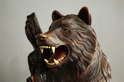 Finely Carved Wooden Black Forest Bear at 1stDibs