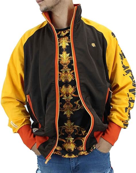 Rocawear Mens Chocolate Brown Lightweight Zip Up Track Jacket (S ...