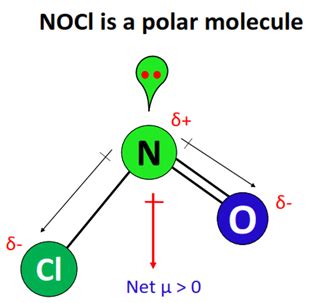 NOCl Lewis structure, molecular geometry, bond angle, hybridization