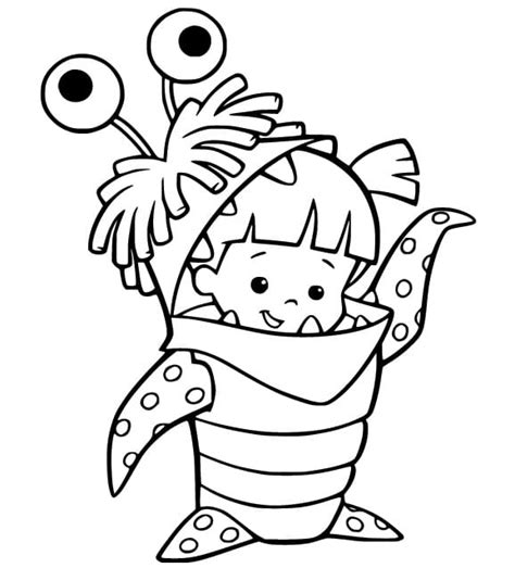 Boo from Monsters Inc coloring page - Download, Print or Color Online for Free