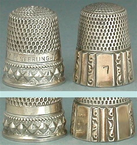 2 Antique Sterling Silver Thimbles * American * Circa 1890-1920 | Thimbles, Antiques, Sterling ...