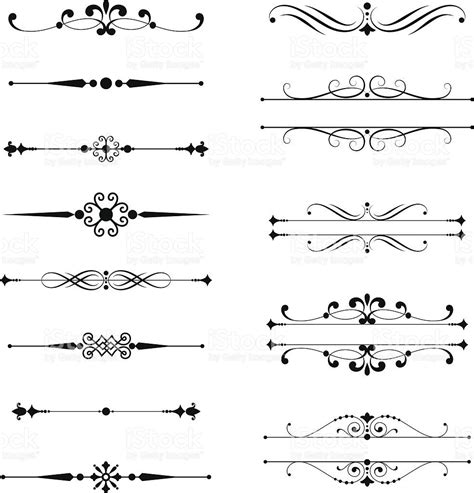 Typographic Ornaments royalty-free typographic ornaments stock vector art & more images of black ...