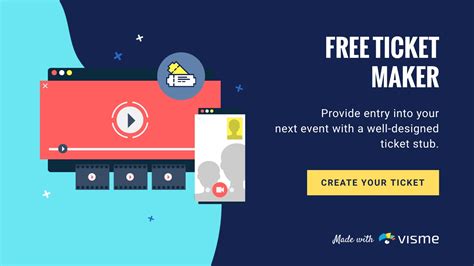 Free Online Ticket Maker - Design Event Tickets | Visme