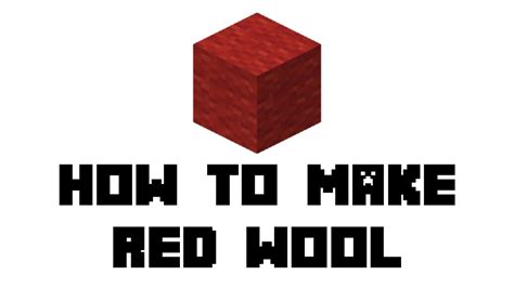 Minecraft Survival: How to Make Red Wool - YouTube