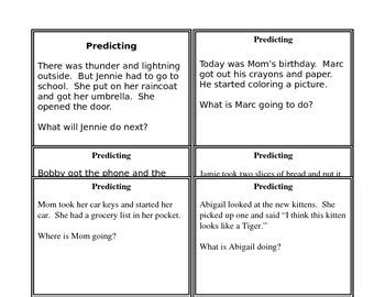 Making Predictions: Task Cards by THE EDUCATION CAPITAL GROUP | TpT