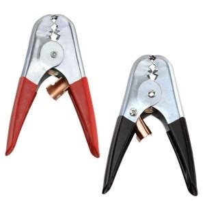 Extra Heavy Duty 600 Amp Pure Copper Parrot Type Battery Clamps (Pair)