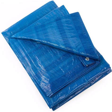 Stark 40 ft. x 40 ft. Blue Multi-Purpose All-Weather Proof Poly Tarpaulin Tent Cover Tarp-99241 ...