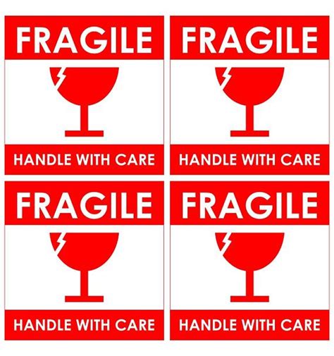 A4 Sticker Template 8 Free Printable Fragile Labels - Printable Word ...