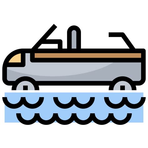 Amphibious car - Free transport icons