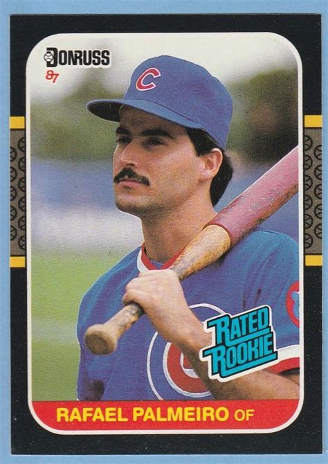 Rafael Palmeiro Rookie 1987 Donruss #43 | Mercari | Baseball cards, Cubs cards, Chicago cubs history