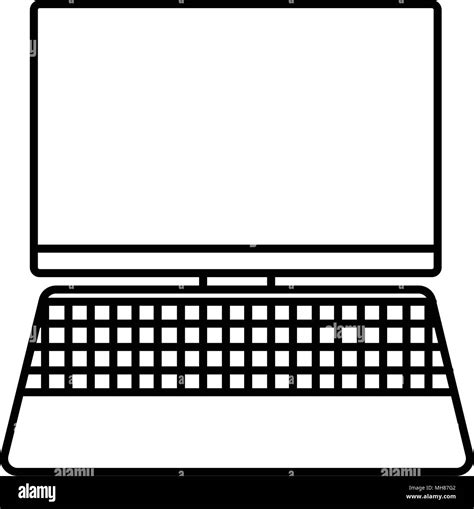 Laptop outline icon, vector icon on white background Stock Vector Image ...