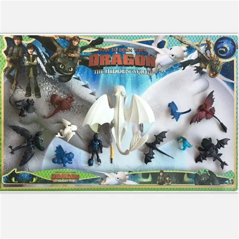 9"23cm How to Train Your Dragon Toothless Action figure Light Fury ...