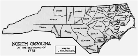 NC Counties in 1775