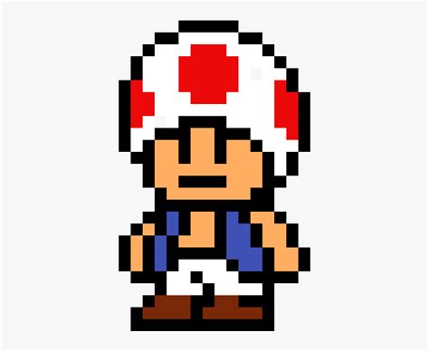 Toad Mario Pixel Art, HD Png Download - kindpng