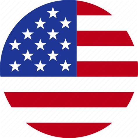 American, circle, flag, states, united, us, usa icon - Download on ...