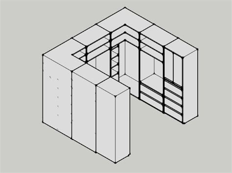 Closet 3d sketchup en SKP | Descargar CAD (68.72 KB) | Bibliocad